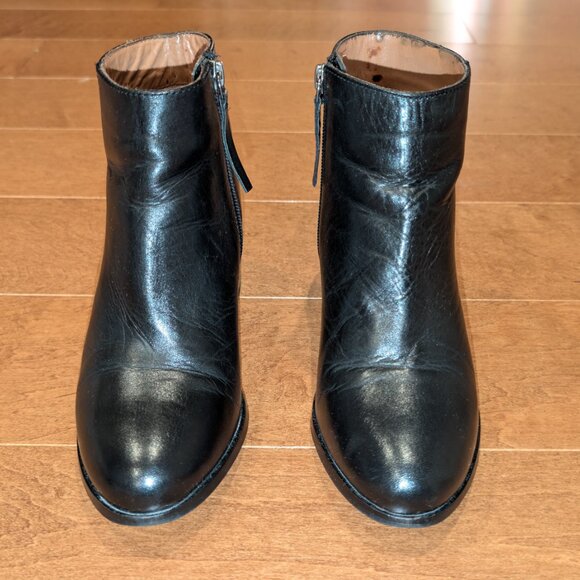 H&M Black Leather Ankle Boots, Size 6, 36 - Picture 4 of 9